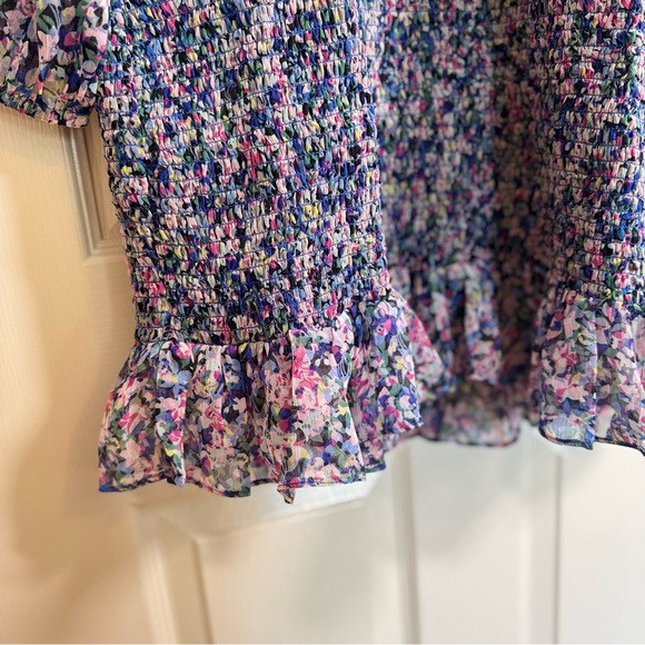 Mango Floral Ruched Long sleeves Mini Dress Size XL - Picture 9 of 16